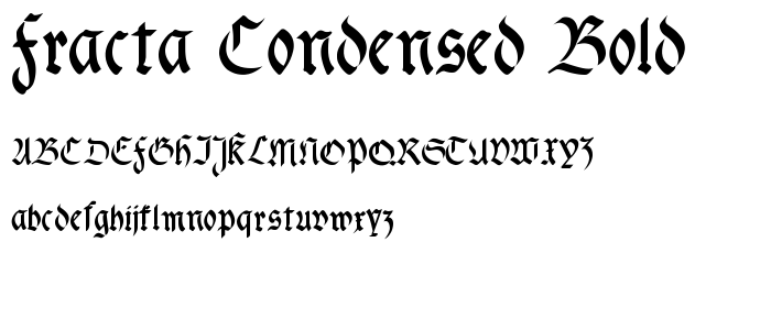 fracta Condensed Bold font